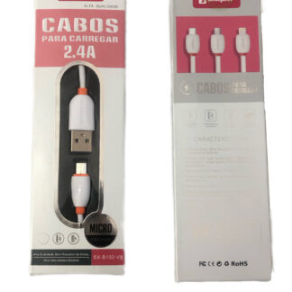 CABO DE DADOS E CARGA SUMEXR V8 1M 2.4A SX-B102
