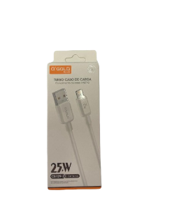 CABO DE DADOS E CARGA PARA APPLE IPHONE AGOLD LIGHTNING -1M CB129-2